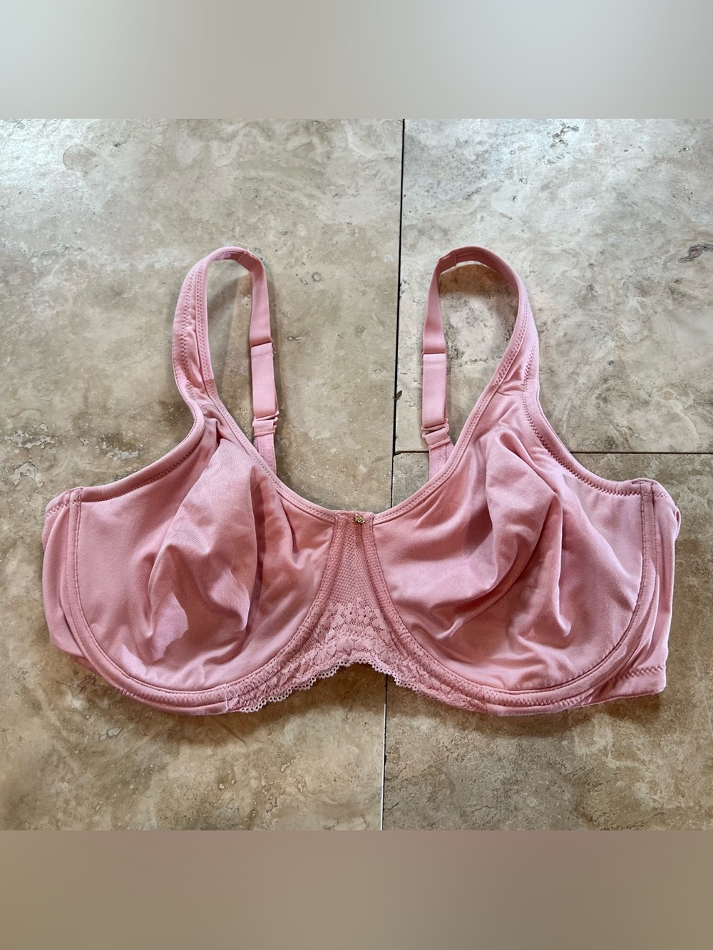 NWT Aria Unlined Bra Lace Underwire Dahlia Pink 40D Feminine Lace Romantic